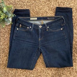 ADRIANO GOLDSCHMIED cigarette crop blue jeans